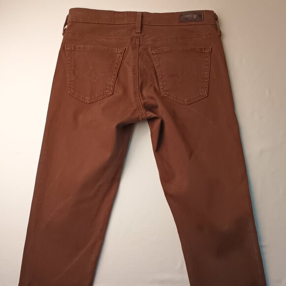 Adriano Goldschmied Jeans Size 26/4 The Stevie Ankle Petite Slim Straight Brown - Picture 6 of 10